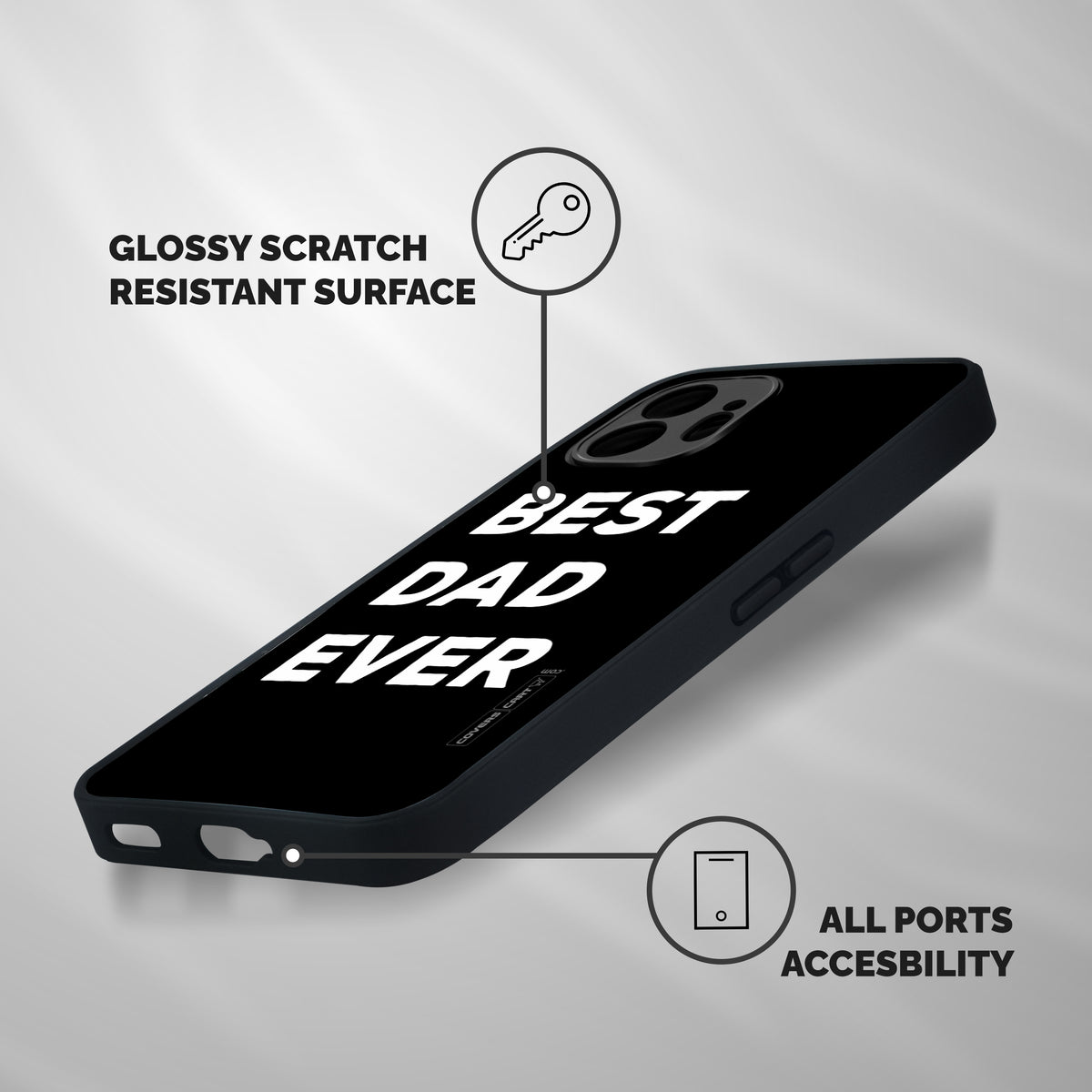 Best Dad Ever Shockproof Hybrid Protection (Metal + TPU) Back Case Cover