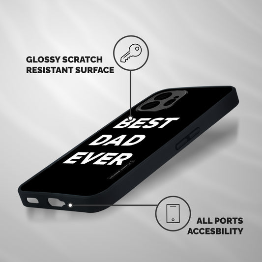 Best Dad Ever Shockproof Hybrid Protection (Metal + TPU) Back Case Cover