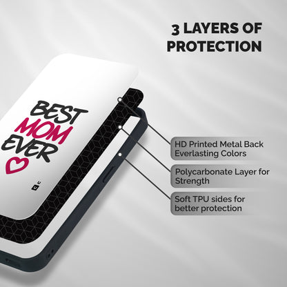 Best Mom Ever Shockproof Hybrid Protection (Metal + TPU) Back Case Cover