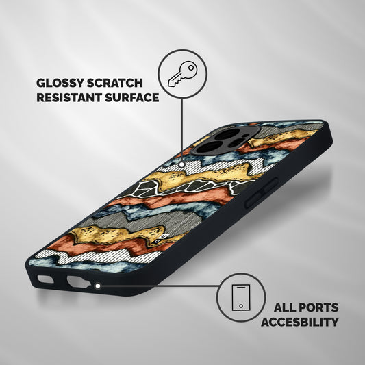 Best Texture Pattern Shockproof Hybrid Protection (Metal + TPU) Back Case Cover