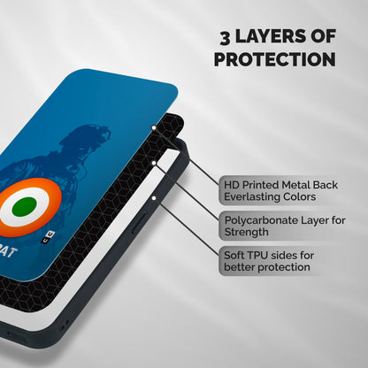 Bharat Commando Shockproof Hybrid Protection (Metal + TPU) Back Case Cover