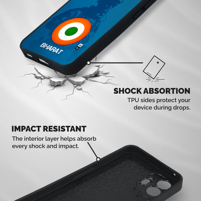 Bharat Commando Shockproof Hybrid Protection (Metal + TPU) Back Case Cover