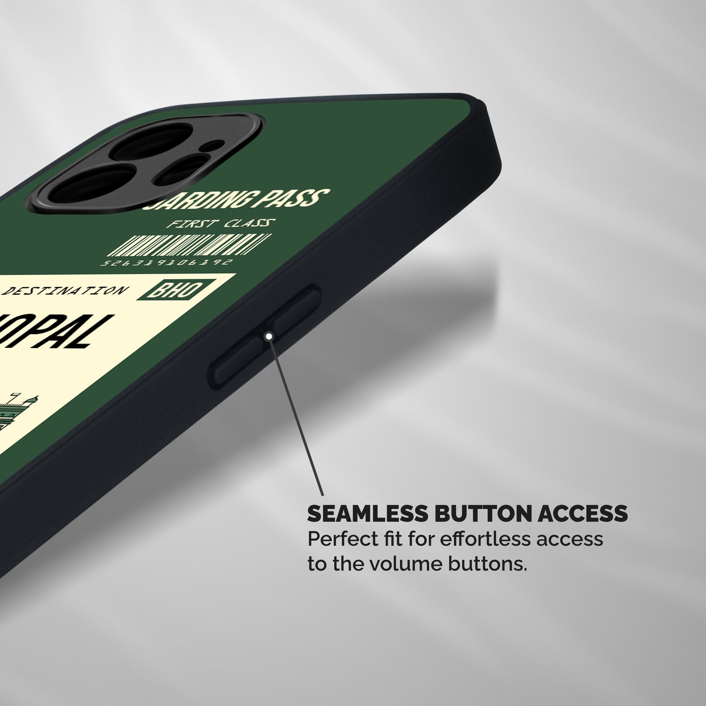 Bhopal Boarding Pass Shockproof Hybrid Protection (Metal + TPU) Back Case Cover