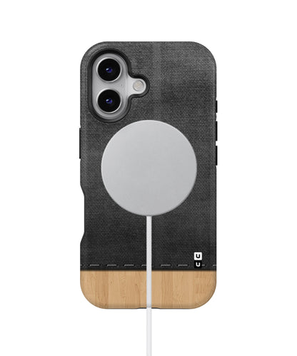 Bicolor Wood Texture MagSafe Bumper Case