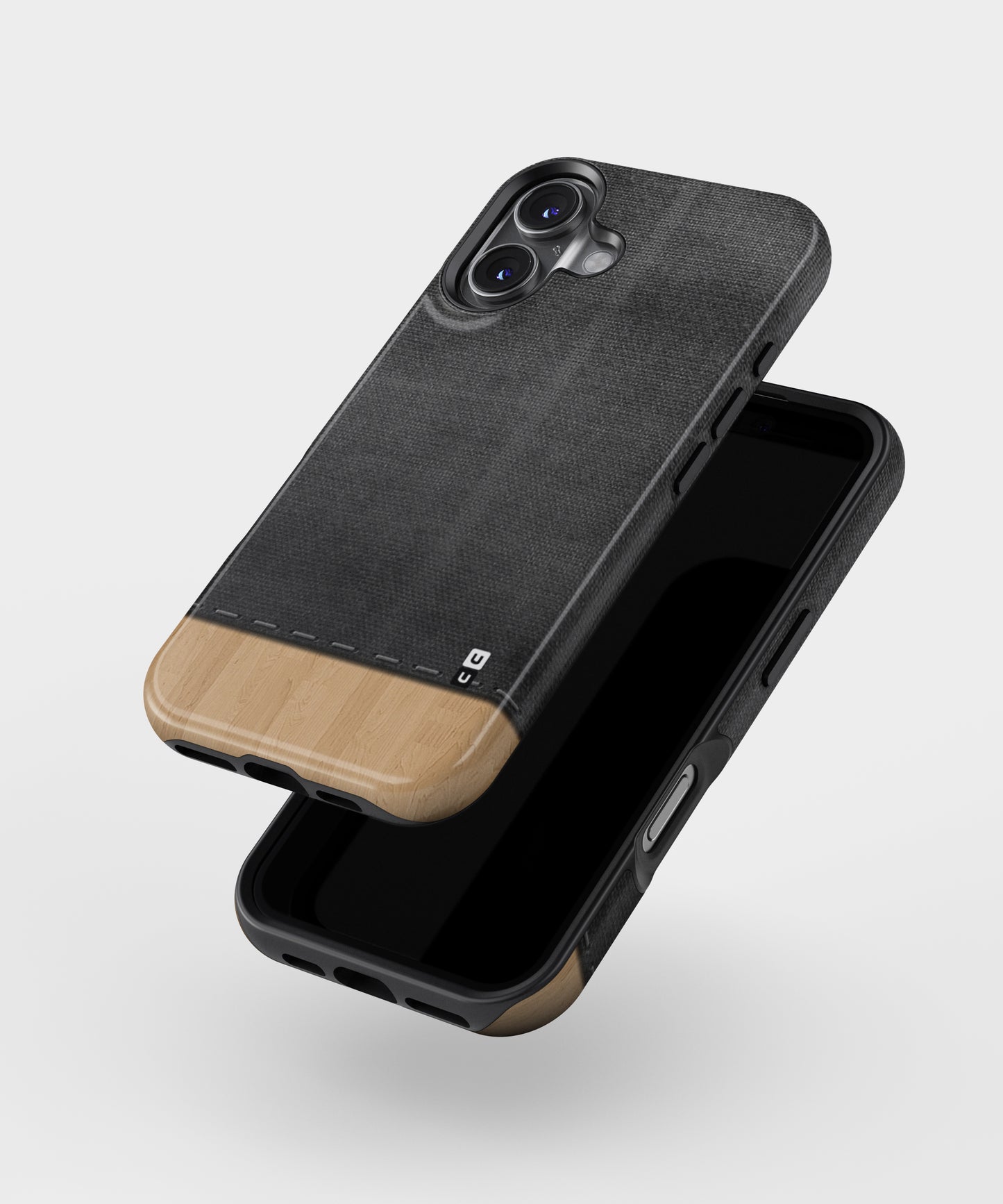 Bicolor Wood Texture MagSafe Bumper Case