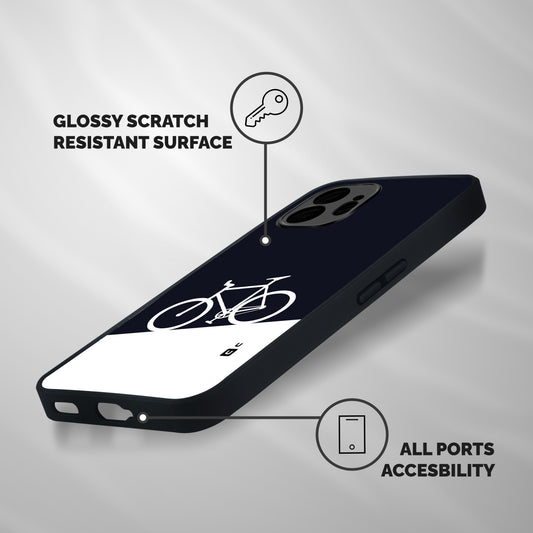 Bicycle Minimal Art Shockproof Hybrid Protection (Metal + TPU) Back Case Cover
