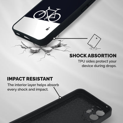 Bicycle Minimal Art Shockproof Hybrid Protection (Metal + TPU) Back Case Cover