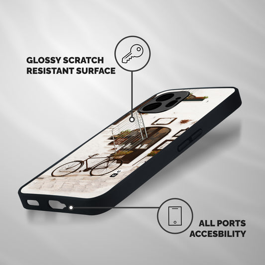Bicycle Wall Shockproof Hybrid Protection (Metal + TPU) Back Case Cover