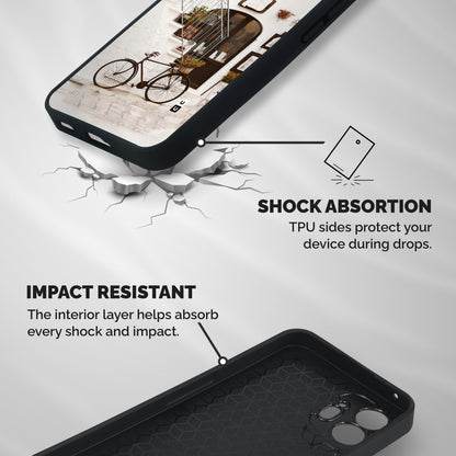 Bicycle Wall Shockproof Hybrid Protection (Metal + TPU) Back Case Cover
