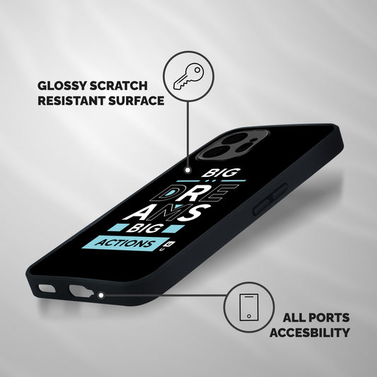 Big Dreams Big Actions Shockproof Hybrid Protection (Metal + TPU) Back Case Cover