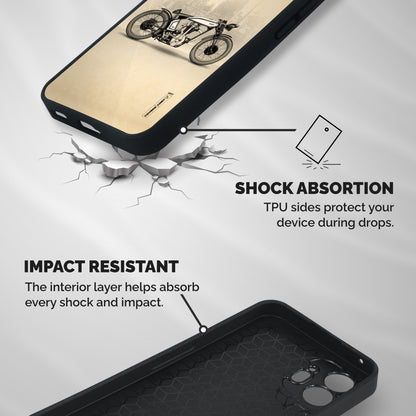 Bike Ride Shockproof Hybrid Protection (Metal + TPU) Back Case Cover