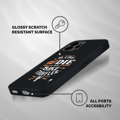 Bike Traveler Shockproof Hybrid Protection (Metal + TPU) Back Case Cover