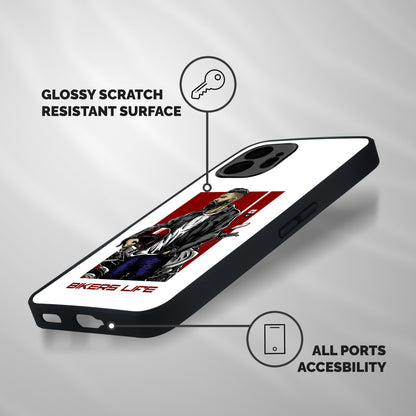 Biker Life Shockproof Hybrid Protection (Metal + TPU) Back Case Cover