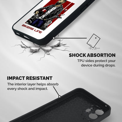 Biker Life Shockproof Hybrid Protection (Metal + TPU) Back Case Cover