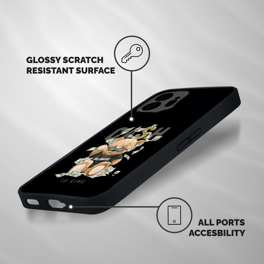 Billionaire Teddy Shockproof Hybrid Protection (Metal + TPU) Back Case Cover