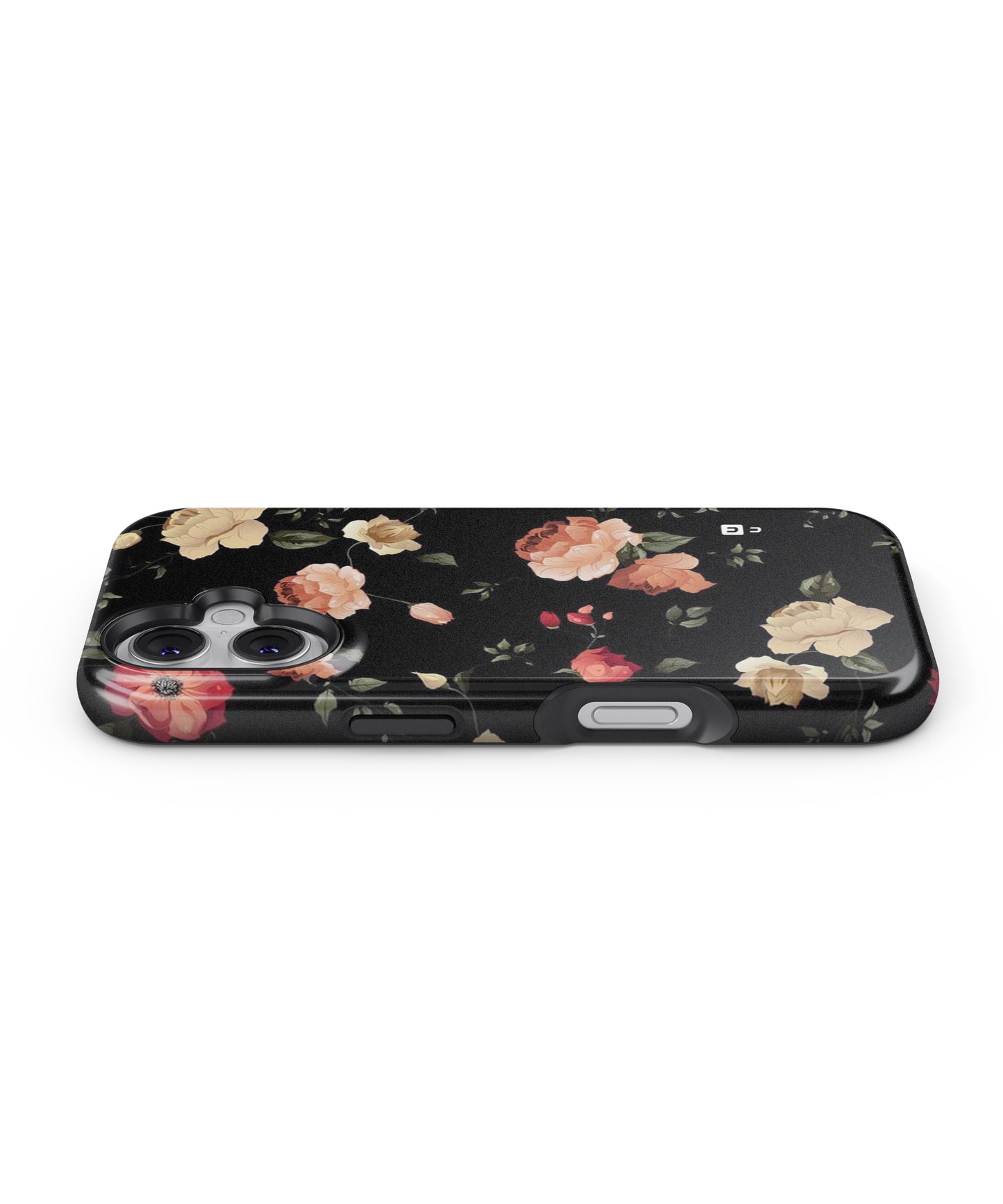 Black Artistic Floral MagSafe Bumper Case