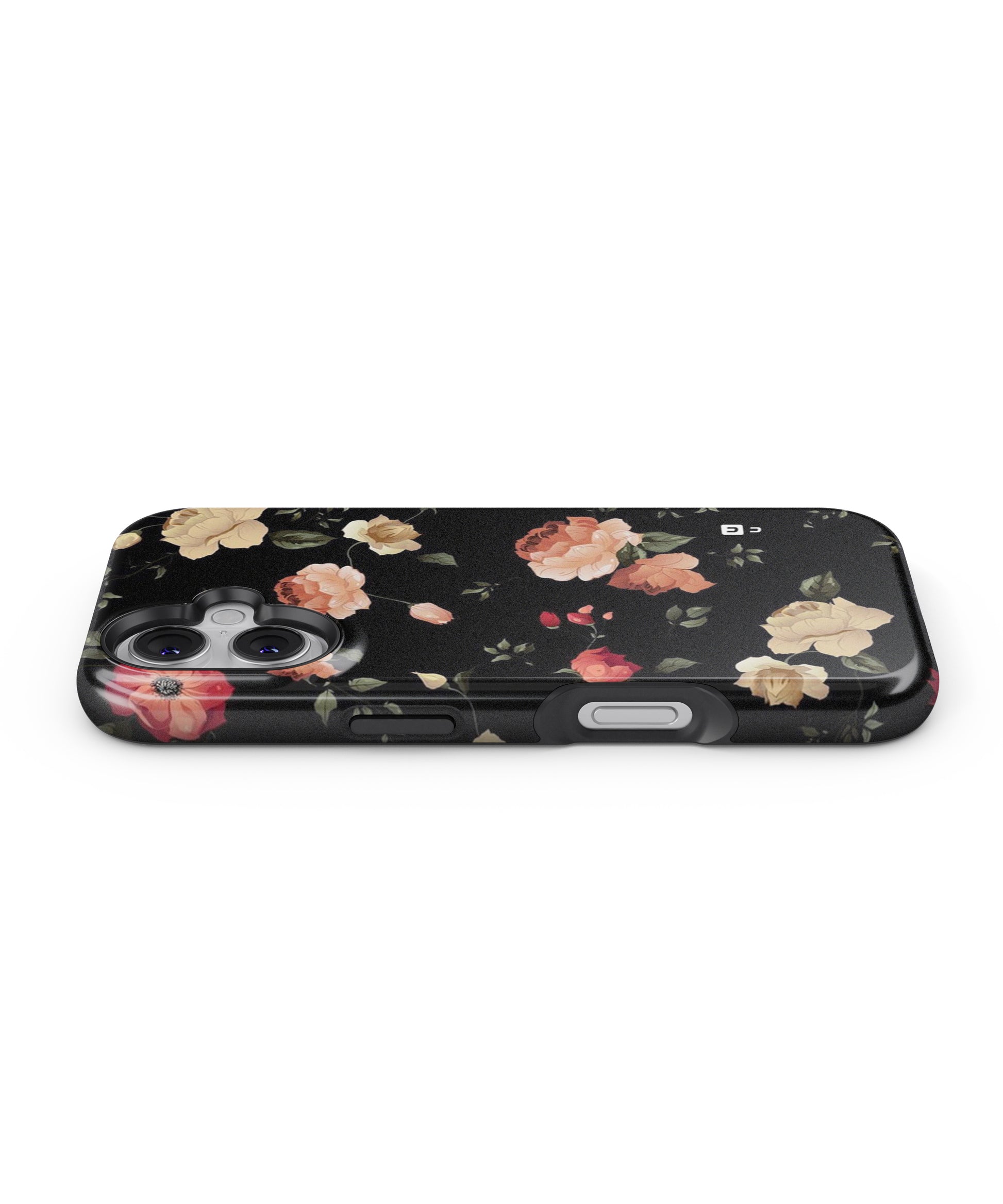 Black Artistic Floral MagSafe Bumper Case