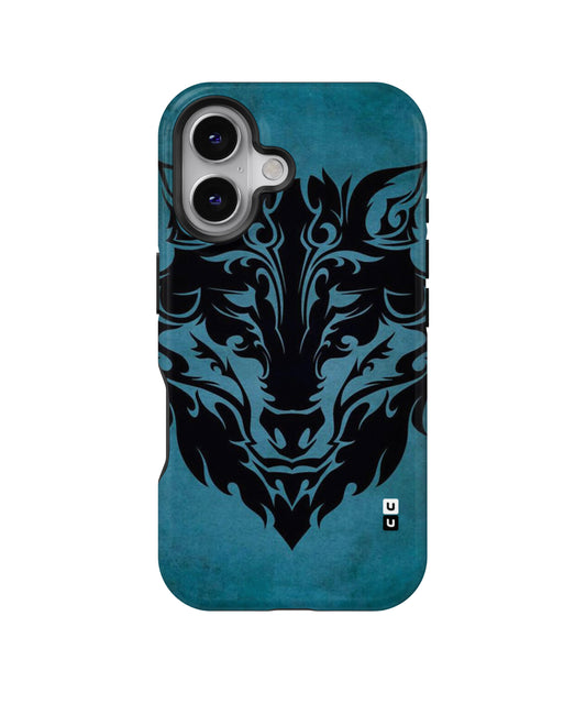 Black Artistic Wolf MagSafe Bumper Case