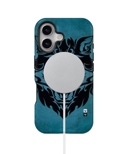 Black Artistic Wolf MagSafe Bumper Case