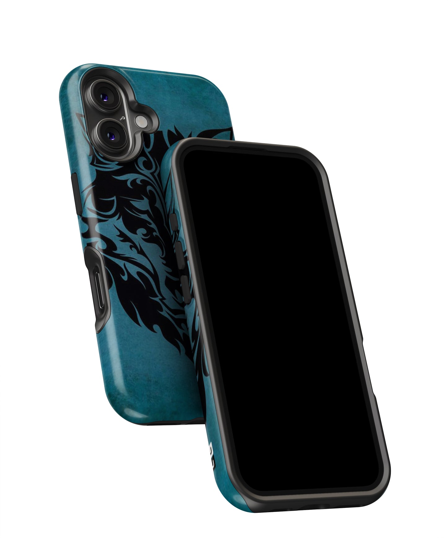 Black Artistic Wolf MagSafe Bumper Case