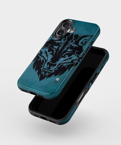 Black Artistic Wolf MagSafe Bumper Case