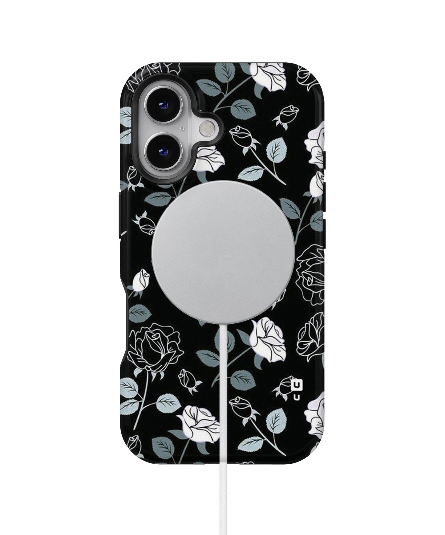Black Artsy Bloom MagSafe Bumper Case