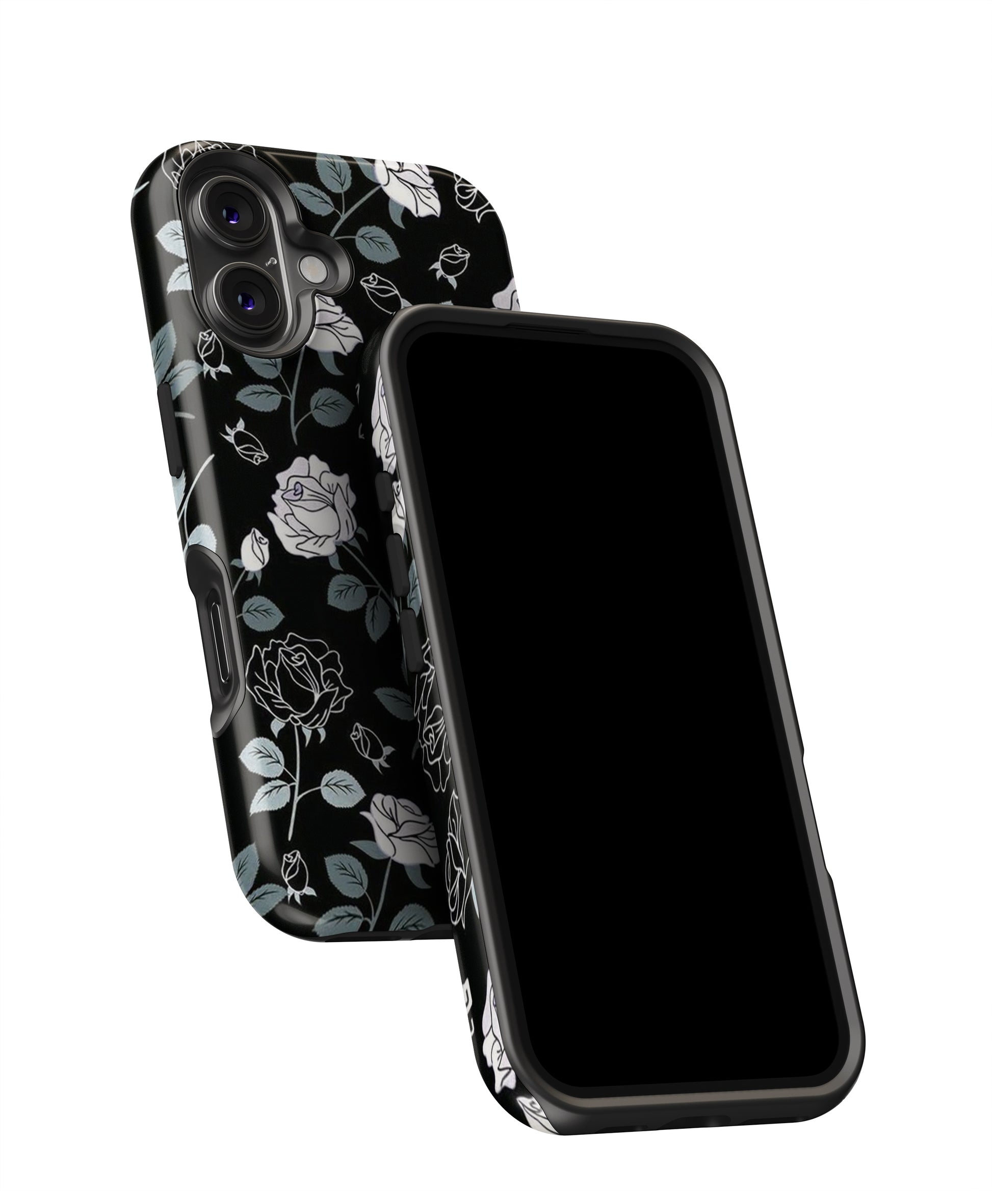Black Artsy Bloom MagSafe Bumper Case
