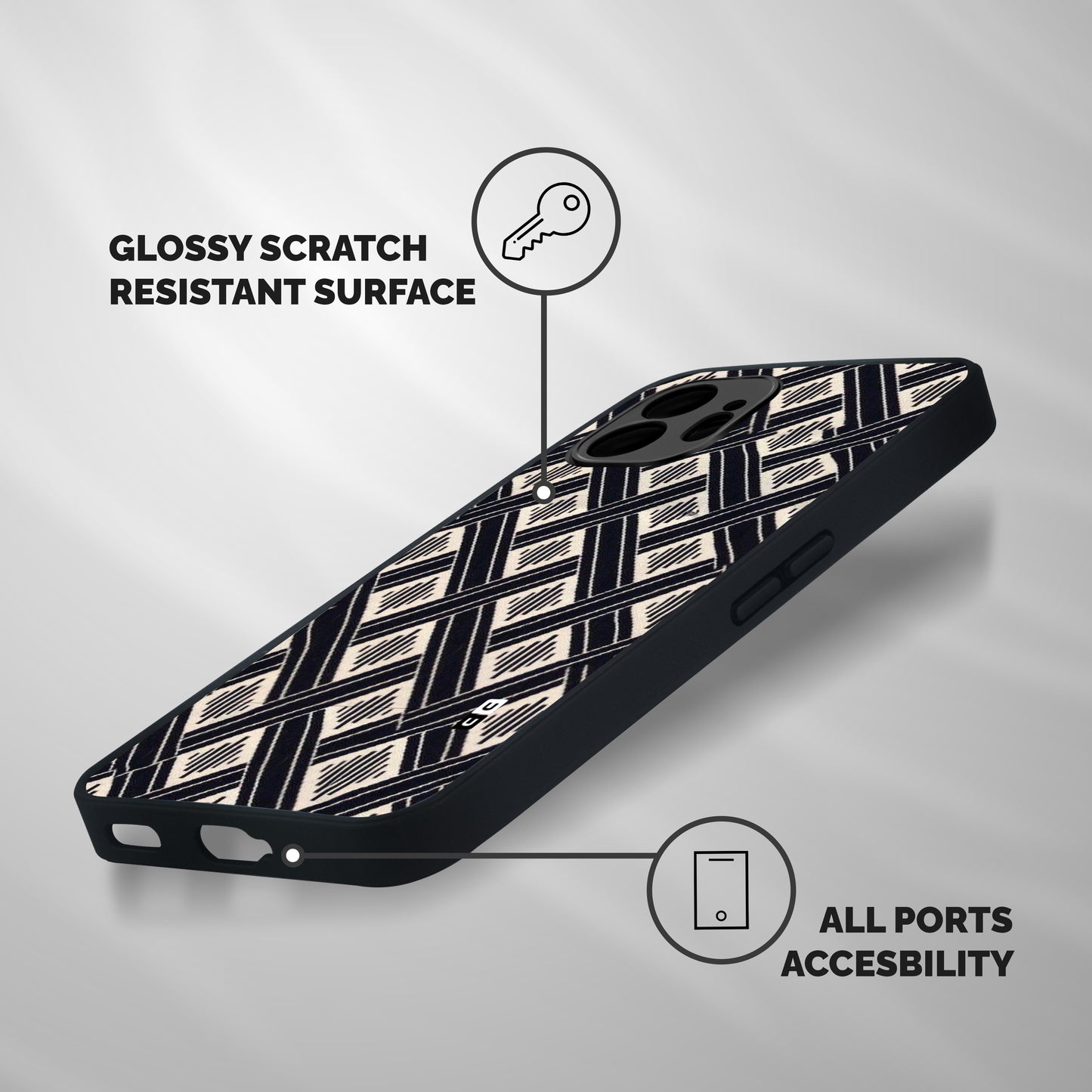 Black Beige Criscros Shockproof Hybrid Protection (Metal + TPU) Back Case Cover
