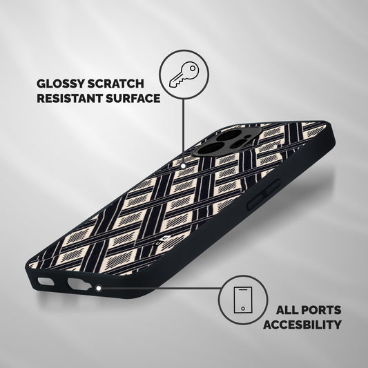 Black Beige Criscros Shockproof Hybrid Protection (Metal + TPU) Back Case Cover