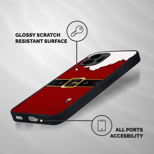 Black Belt Design Shockproof Hybrid Protection (Metal + TPU) Back Case Cover