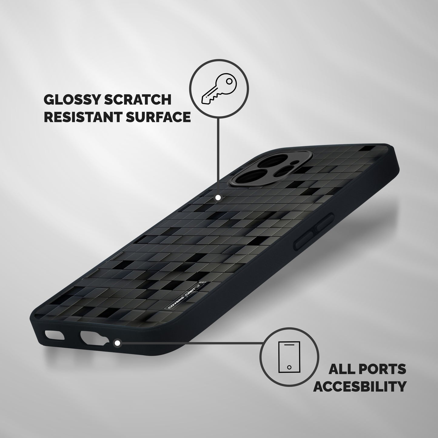 Black Bricks Shockproof Hybrid Protection (Metal + TPU) Back Case Cover