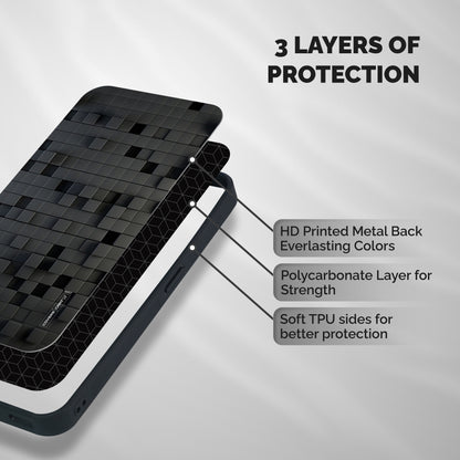 Black Bricks Shockproof Hybrid Protection (Metal + TPU) Back Case Cover