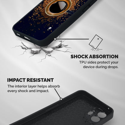 Black Coffee Shockproof Hybrid Protection (Metal + TPU) Back Case Cover