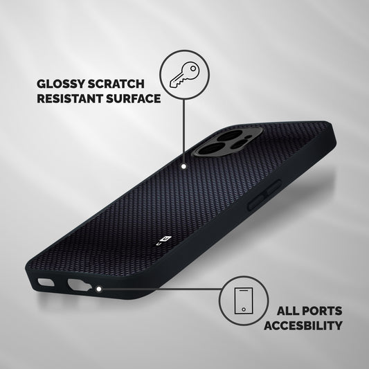 Black Diamond Shockproof Hybrid Protection (Metal + TPU) Back Case Cover