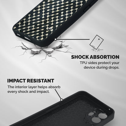 Black Maze Design Shockproof Hybrid Protection (Metal + TPU) Back Case Cover