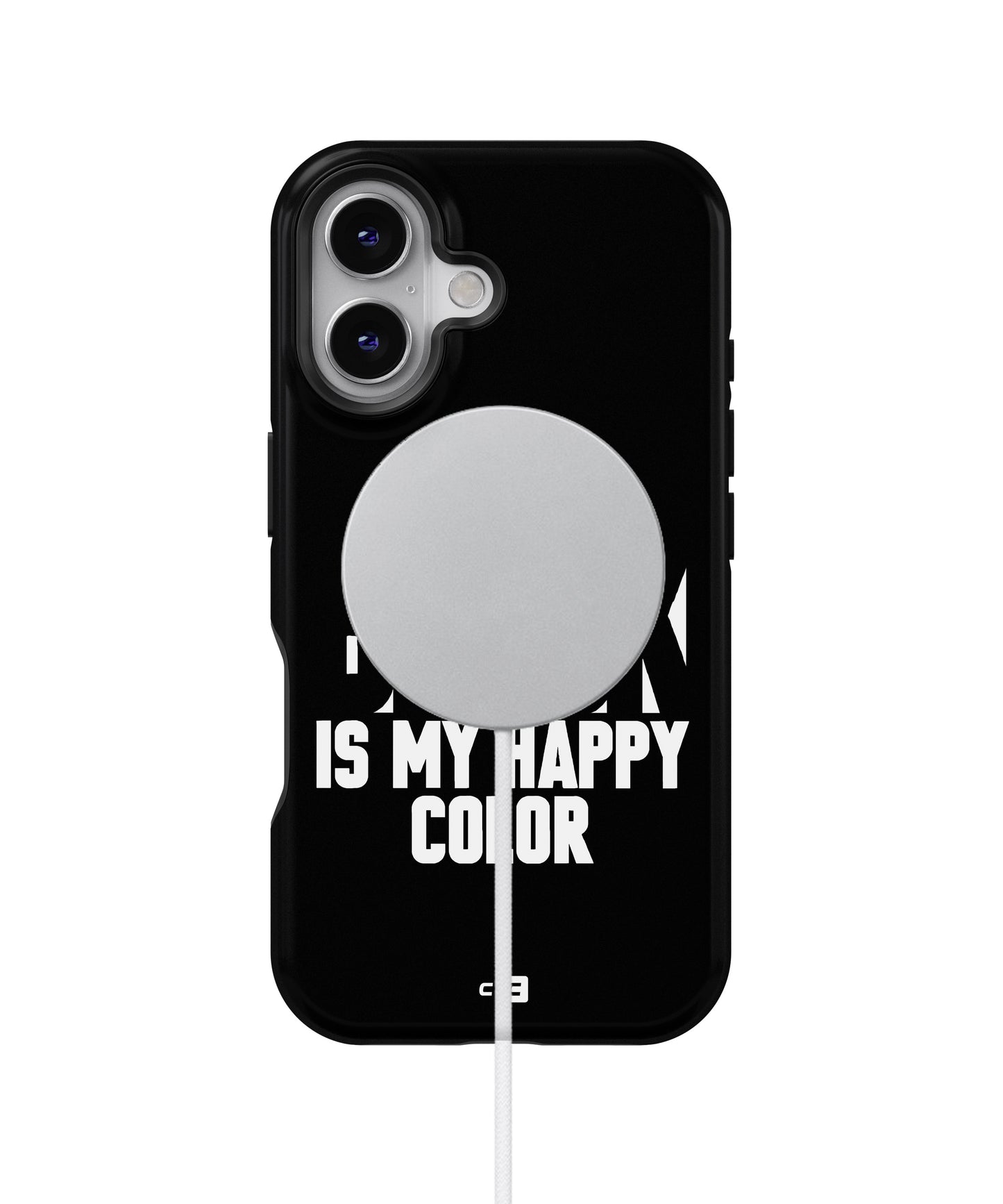 Black My Happy Color MagSafe Bumper Case