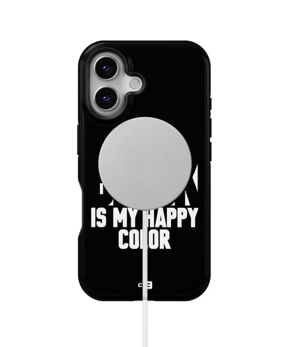 Black My Happy Color MagSafe Bumper Case