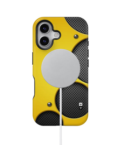 Black Net Yellow MagSafe Bumper Case