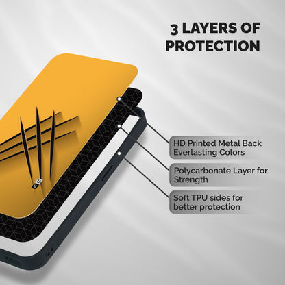 Black Paws Shockproof Hybrid Protection (Metal + TPU) Back Case Cover