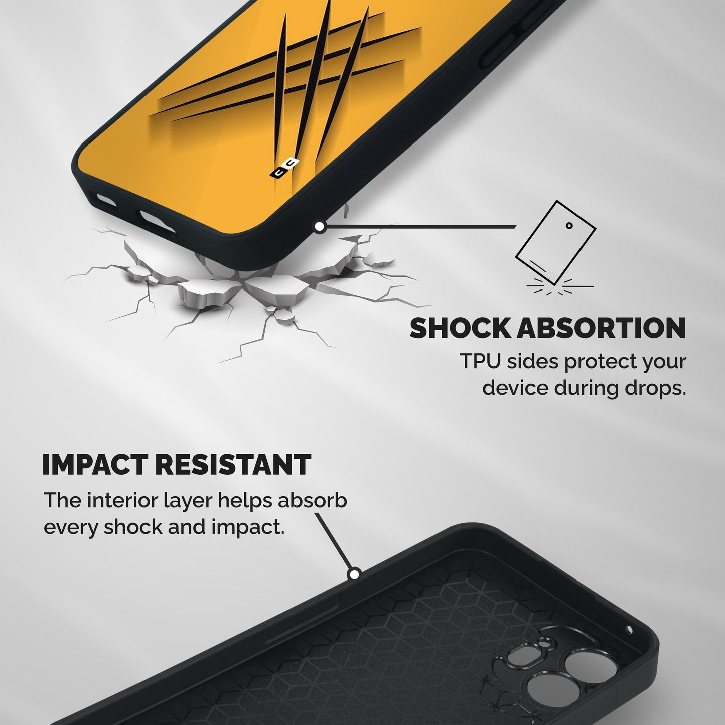 Black Paws Shockproof Hybrid Protection (Metal + TPU) Back Case Cover