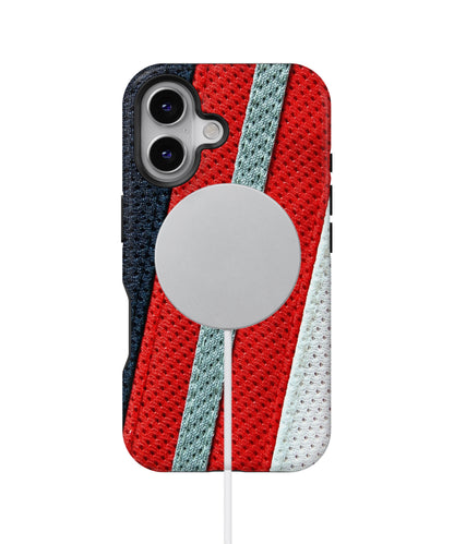 Black Red Grey Stripes MagSafe Bumper Case