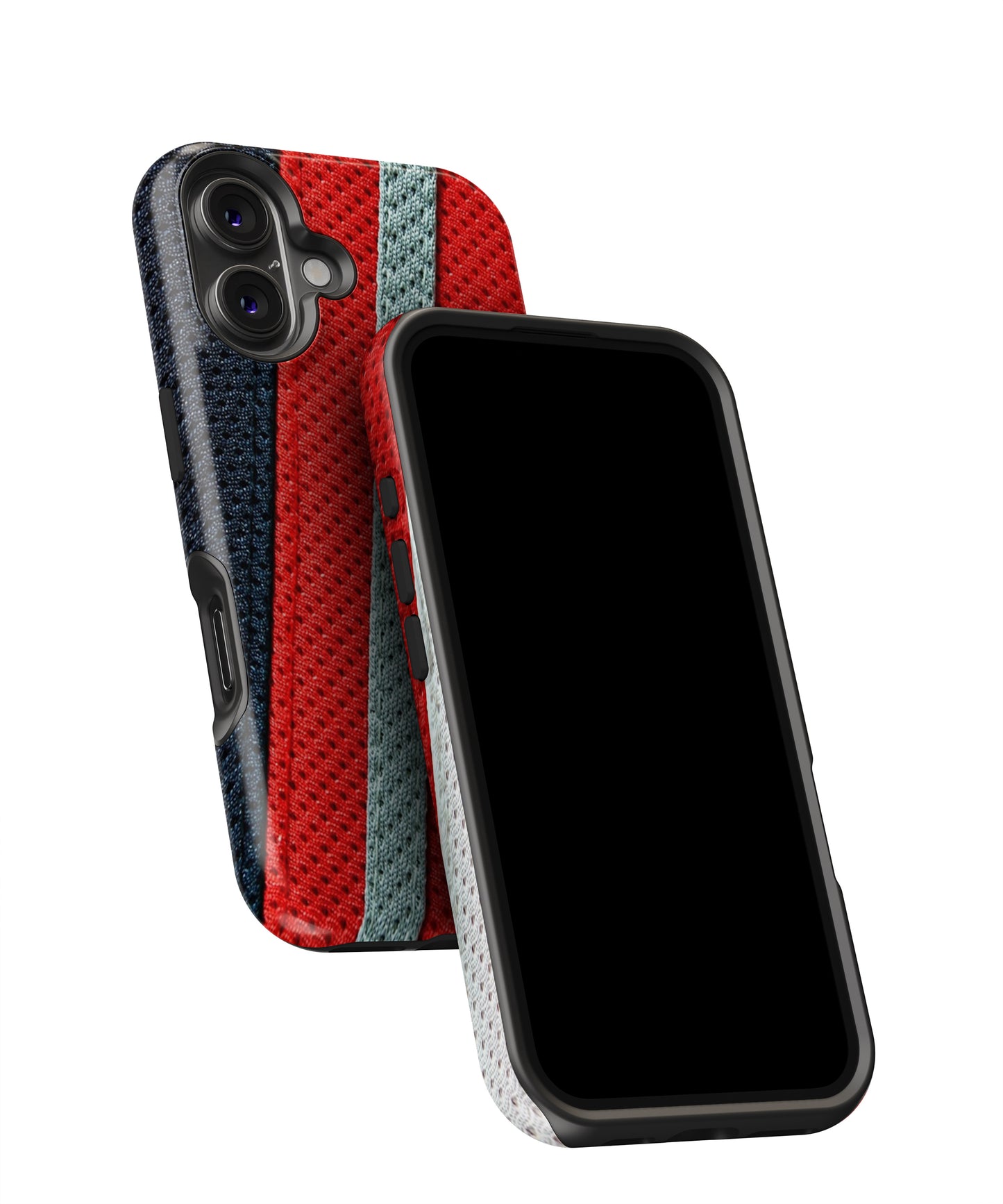 Black Red Grey Stripes MagSafe Bumper Case