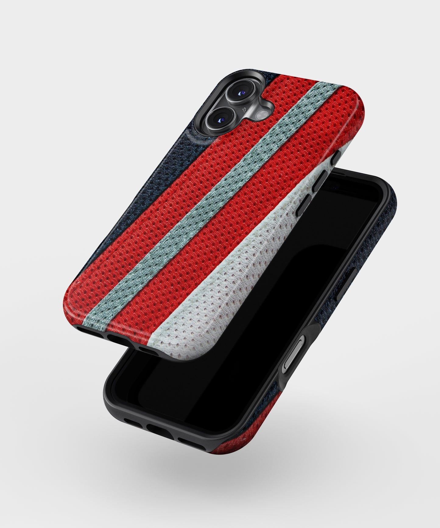 Black Red Grey Stripes MagSafe Bumper Case