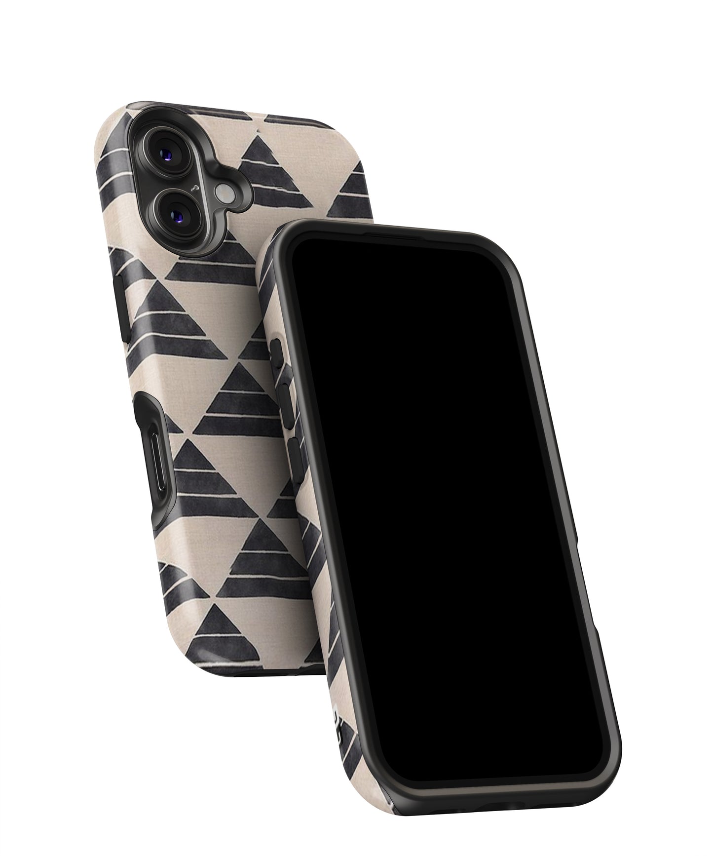 Black Slant Triangles MagSafe Bumper Case