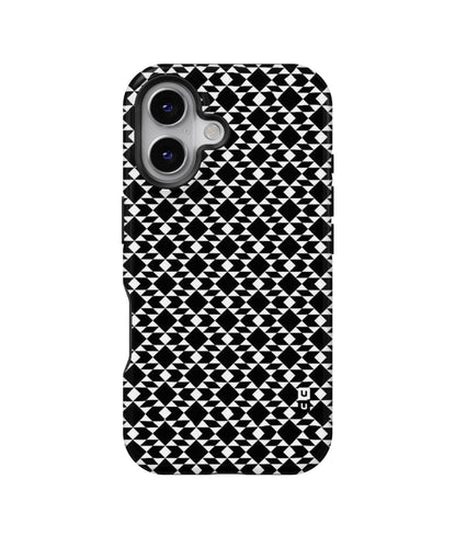 Black White Diamond Abstract MagSafe Bumper Case