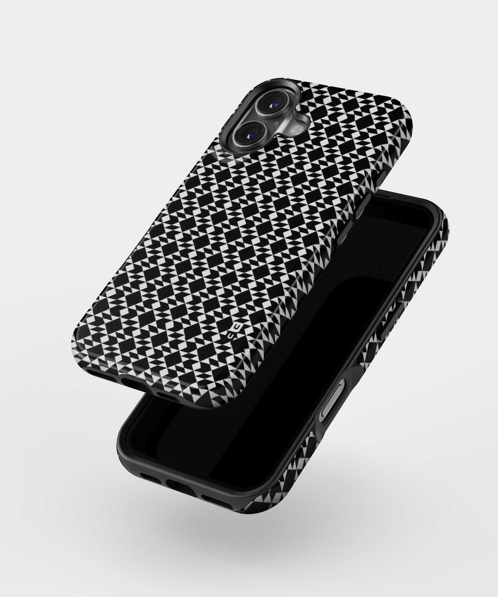 Black White Diamond Abstract MagSafe Bumper Case