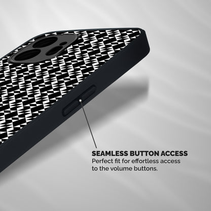 Black White Diamond Abstract Shockproof Hybrid Protection (Metal + TPU) Back Case Cover