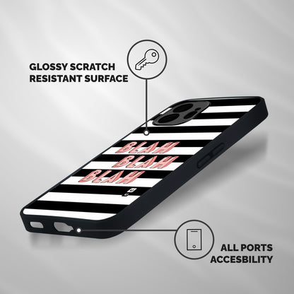 Blah Bold Stripes Shockproof Hybrid Protection (Metal + TPU) Back Case Cover