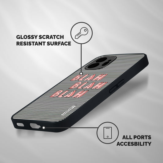 Blah Stripes Shockproof Hybrid Protection (Metal + TPU) Back Case Cover