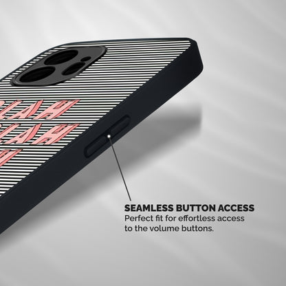 Blah Stripes Shockproof Hybrid Protection (Metal + TPU) Back Case Cover